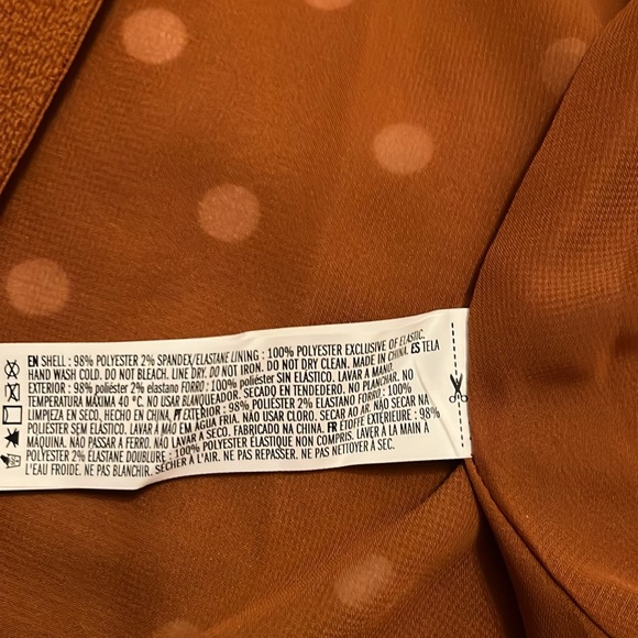 Polka Dot Midi Dress in Burnt Orange Small - Picture 15 of 16